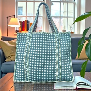Cotton Quilted Tote Bag Handmade Eco Friendly Reusable Shopping Bag For Daily Essentials And Travel At Wholesale Price - Product Image 4