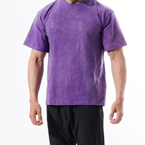 Camisetas al por mayor de alta calidad y bajo precio con lavado ácido para hombre, estilo urbano, hip hop, corte regular, cuello redondo y manga corta - Product Image 2