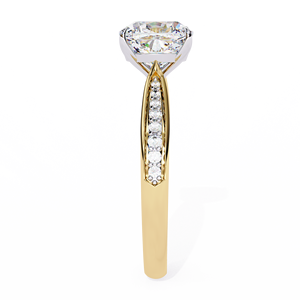 แหวนหมั้นทองคำขาว 14K ทรงคลาสสิก 2 กะรัต ทรงคุชชั่น ประดับเพชรแบบ Pave Set ได้รับการรับรองจาก IGI เพชรเพาะเลี้ยงในห้องปฏิบัติการ ของขวัญวันครบรอบแต่งงาน - Product Image 2