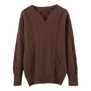 Cárdigan de Punto Casual con Cuello Redondo y Color Sólido para Hombre y Mujer, con Forro de Lana, Material de Nailon/Acrílico - Product Image 3