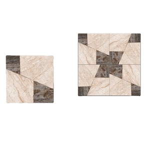Carrelage de sol en porcelaine polie double couleur aspect pierre texture 40x40cm - Product Image 1