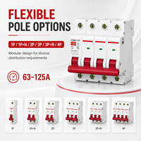 Interruptor Automático Miniatura (MCB) de Alta Corriente CDB6i-125 1P 1P+N 2P 3P 3P+N 4P 63A-125A AC230V 400V DC125V 250V 10kA para Riel DIN