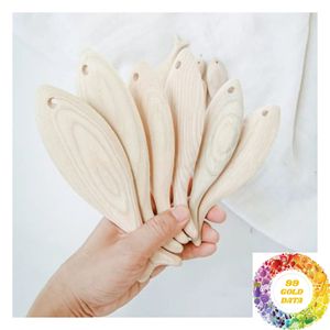 Natural Unpainted Wooden Fish Ornament Mediterranean Coastal Style 9-19cm for Craft <b>Painting</b> and Decoration - Product Image 5