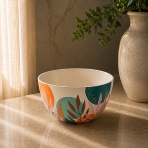 Tazón de Sopa de Cerámica Moderno con Detalles de Rayas Azules Intensas, Perfil Redondo Profundo y Acabado Artesanal Suave - Product Image 6