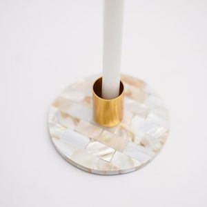 Genuine Mother of Pearl Shell Inlay <b>Tealight</b> Candle <b>Holder</b> Natural Capiz Shell Handmade Eco-Friendly Christmas Home Decor - Product Image 5