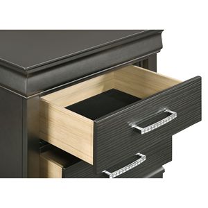Comodino in legno grigio stile moderno - Product Image 2