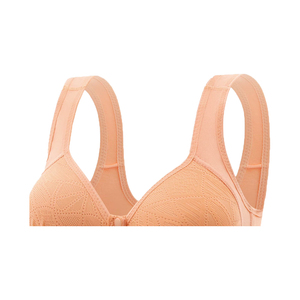 Sujetador deportivo de encaje con cierre frontal cruzado para mujer, talla grande, con hebilla lateral ajustable, sin aros, cómodo. - Product Image 2