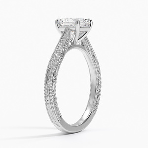 BOJ <b>Ring</b> 069 Asscher Cut 925 Silver Engraved Elsie Engagement <b>Diamond</b> <b>Ring</b> 2ct D Color VVS1 Moissanite GRA Certified Sale - Product Image 2