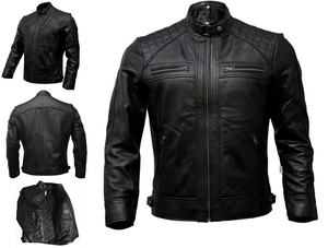 Blouson aviateur pour homme en cuir véritable de qualité supérieure, style tendance, imperméable, écologique, respirant, hiver, nouveauté - Product Image 5