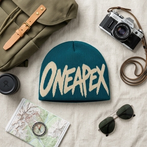 Custom Teal Knit Beanie Hat Cream Custom Logo Ribbed <b>Winter</b> <b>Cap</b> Unisex Streetwear Fashion Headwear Wholesale OEM Manufacturer - Product Image 3