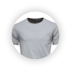 เสื้อยืดผู้ชายคุณภาพพรีเมียม แบบเรียบง่าย สีพื้น ผ้าฝ้ายใยไผ่ ผลิตในปากีสถาน - Product Image 3