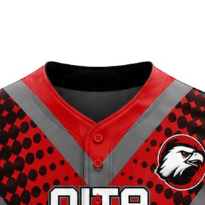 Camiseta de Béisbol Negra y Roja – Camiseta de Béisbol Personalizada con Cuello en V de Primera Calidad, Ropa Deportiva Ligera de Alto Rendimiento - Product Image 2