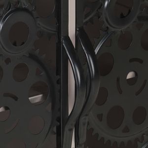 Credenza in Legno Grezzo di Mango con Ferro Verniciato a Polvere Argento, Design Artigianale Unico - Product Image 6