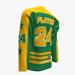 Nouveau design, maillot de hockey sur glace unisexe personnalisé, vêtements de sport, sur mesure, respirant, antibactérien, 100% polyester - Product Image 4