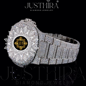 Reloj de Lujo Hip Hop con Diamantes Moissanite, Estilo Bling Iced Out, con Movimiento Japonés, Caja de Acero Inoxidable, Resistente al Agua, al Mejor Precio - Product Image 2