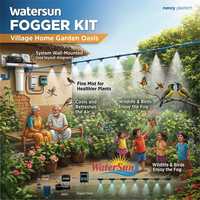 Kit Fogger Watersun 10 Nosel Sistem Penyemprotan Luar Ruangan dengan Timer Digital untuk Humidifikasi Taman