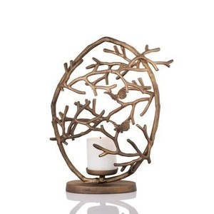 Porte-bougie artistique en aluminium fait main, support de bougie en métal élégant, accent décoratif pour l'intérieur de maisons de luxe et les événements de mariage - Product Image 2