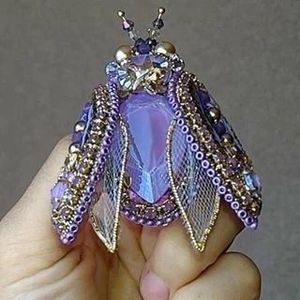 MD HANDICRAFTS Luxury Handcrafted Embroidered Beaded Customizable Insect Brooch <b>for</b> Women & Children <b>for</b> <b>Wedding</b>/Engagement - Product Image 4