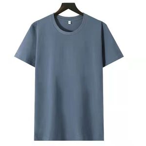 Camiseta Casual Transpirable de Manga Corta con Cuello Redondo, 180G, 26 Hilos, de Algodón, para Hombre, Unisex, Tallas Grandes, con Logotipo Bordado Personalizado OEM - Product Image 5