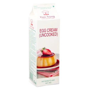Fournisseur en gros Vente directe usine Crème non laitière OEM/ODM HALAL Crème vanille pour pâtisserie et desserts Crème d'œuf non cuite 1KG - Product Image 1