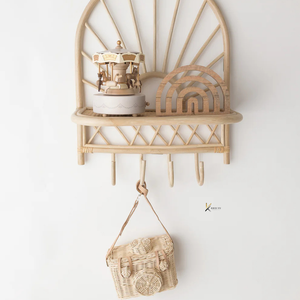 ชุดรถเข็นซูเปอร์มาร์เก็ตของเล่น DIY ขนาดเล็กจากโรงงานเวียดนาม ทำจากหวาย  แบบยั่งยืน ปรับแต่งขนาดได้ สำหรับตุ๊กตาเด็กนักเรียนและร้านค้า - Product Image 2