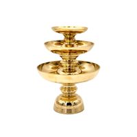 Plateau sur pied en laiton véritable fait main de 6 pouces, style thaïlandais traditionnel, décoration pour la maison et les restaurants. Cadeau souvenir de différentes tailles