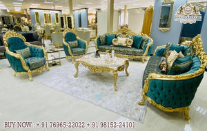 Ensemble de canapés de salon de style classique et formel, style victorien traditionnel, meubles de salon luxueux, ensemble de meubles de salon luxueux - Product Image 5