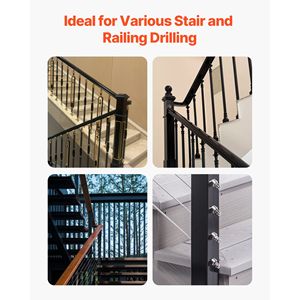 Guida di Precisione Portatile per Trapano, Angoli 30/45/90 Gradi, 4 Misure per Fori Orizzontali Angolati, Piloni e Boccole di Guida - Product Image 3