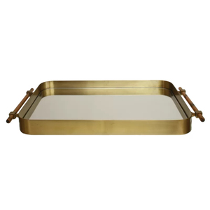 Bandeja de Servicio de Metal Fundido de Alta Calidad, Diseño Contemporáneo, Acabado de Lujo en Níquel, Oro y Plata, Juego de Decoración para el Hogar y Hoteles - Product Image 4