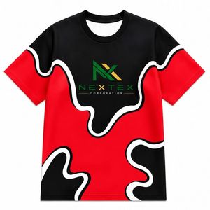 T-shirt de sport personnalisé en gros avec logo, motif ondulé, maillot de sport - Product Image 1