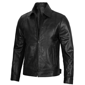 Veste en cuir pour homme de haute qualité, en cuir de vache noir, écologique, respirante, coupe-vent, sur mesure, vêtements de mode pour homme - Product Image 3