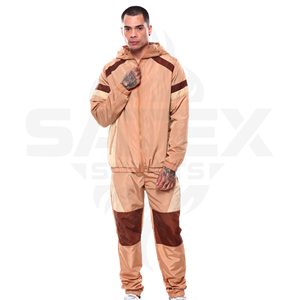 Trajes deportivos cortavientos de nailon de dos piezas para hombre, con logotipo personalizado, al por mayor. - Product Image 1
