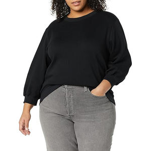 Sudaderas con Capucha sin Cordón para Mujer, Sudadera Holgada de Manga Larga, Mezcla de Algodón y Felpa Suave, Estilo Casual - Product Image 3