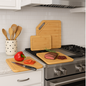 Acacia Wood Cutting Board Set Eco Friendly Wooden Chopping Board for <b>Kitchen</b> Food Prep Meat Vegetable Durable Board - Product Image 5