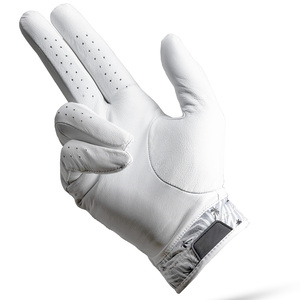 Maximum Breathability Unisex Golf Gloves Velcro Strap Genuine Leather Flexible Movement Mobility <b>Sunscreen</b> Protection Wear Glove - Product Image 2