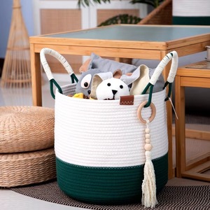 Heavy Duty Natural Jute <b>Basket</b> Strong Eco Friendly Organizer <b>Basket</b> For Clothes Toys And Daily Household Use - Product Image 3