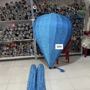 Silk Lanterns Outdoor Bamboo Silk Lanterns Hanging Decor For Garden Patio Wedding Vietnam Silk Lanterns Lighting - Product Image 1