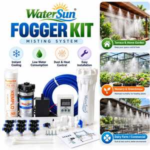 Kit de Nebulización para Exteriores, Sistema de Enfriamiento de Jardín con Bomba, Temporizador, Filtro, Tubos y Boquillas para Patio y Jardín - Product Image 3