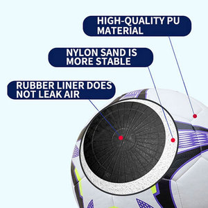 Balón de Fútbol Híbrido de Tamaño Oficial para Hombres y Mujeres, para Entrenamiento en Interiores y Exteriores, Balón de Fútbol Híbrido Resistente en Oferta - Product Image 6