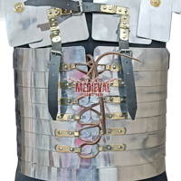 Lorica Segmentata Romaine Faite à la Main en Acier Doux, Cuirasse de Légionnaire Romain avec Sangles en Cuir Réglables, Costume de Reconstituant Taille Adulte