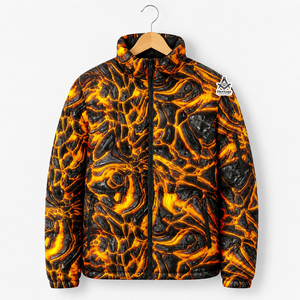 Veste matelassée unisexe personnalisée avec motif maçonnique héritage, imprimé flamme, élégante, à manches longues, vêtement d'extérieur isolé pour l'hiver - Product Image 4