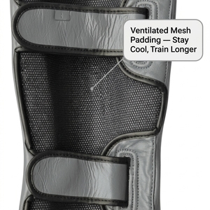 Protège-tibias MMA personnalisés, protège-tibias Muay Thai, taille personnalisée, cuir PU, protection de la cheville, protège-tibias de kickboxing, équipement sportif - Product Image 4