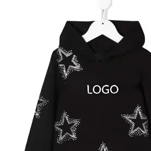 Sudaderas con Capucha para Hombre de Primera Calidad, Mezcla de Algodón, con Cierre, Diseño Personalizado, Bordado Digital, Pedrería, Forro Polar, Color Sólido, para Invierno - Product Image 5