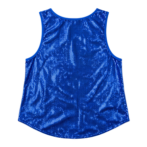 Zeta Phi Beta <b>Sequin</b> Tank <b>Top</b> Royal Blue Greek Letter Sleeveless Shirt Sorority Apparel Stylish Sparkle Summer <b>Top</b> - Product Image 2