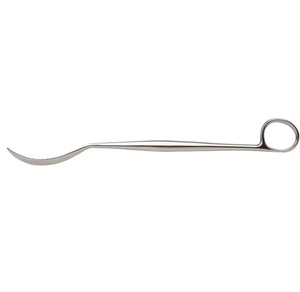 Retractor óseo de cadera tipo palanca curvo de 300 mm (11.34 pulgadas) con punta roma, ancho de mandíbula de 6.2 mm y 28 mm de ancho de mandíbula, tipo Hohmann, a la venta con OEM - Product Image 2