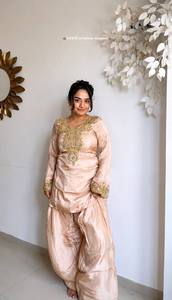 Costume Anarkali pour femmes, violet, brodé, avec dupatta, tenue de mariage traditionnelle indienne et pakistanaise, robe en soie longue jusqu'au sol - Product Image 5