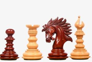 Juego de piezas de ajedrez de madera de lujo St. Petersburg Artisan 4.3 King con caja de regalo a precio económico - Product Image 4