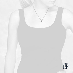 Pendentif solitaire en platine luxueux à double halo avec diamant de laboratoire taille brillant, pierre centrale et accents, vente en gros et au détail OEM - Product Image 3