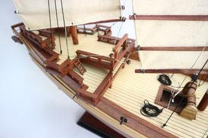 Barco Chino de Madera Hecho a Mano, Modelo de Velero, Arte Antiguo Personalizado, Coleccionable, Temática Oceánica, Decoración de Mesa Independiente - Product Image 6