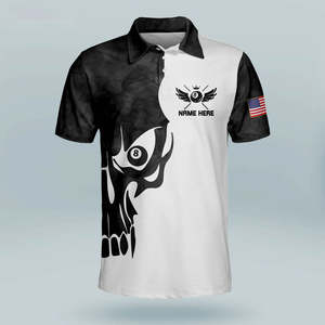 Chemise de billard/snooker personnalisée de haute qualité pour homme, dernière collection, manches courtes, boutons, impression par sublimation, 100 % polyester - Product Image 5